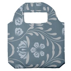 Folk Flowers Print Floral Pattern Ethnic Art Premium Foldable Grocery Recycle Bag