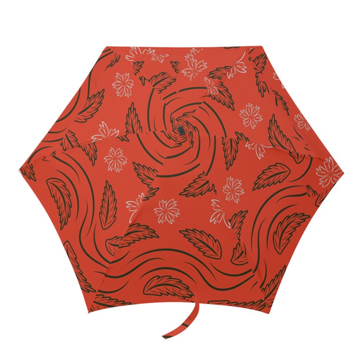 Folk flowers print Floral pattern Ethnic art Mini Folding Umbrellas