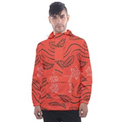 Folk Flowers Print Floral Pattern Ethnic Art Men s Front Pocket Pullover Windbreaker by Eskimos