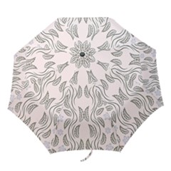 Folk Flowers Print Floral Pattern Ethnic Art Folding Umbrellas by Eskimos