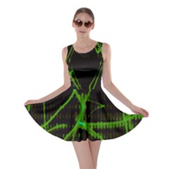 Officially Sexy Green & Black Laser Skater Dress by OfficiallySexy