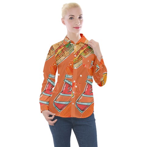 55 Women s Long Sleeve Pocket Shirt by EvgeniaEsenina