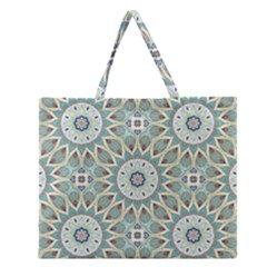 Mandala  Zipper Large Tote Bag by zappwaits