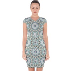 Mandala  Capsleeve Drawstring Dress  by zappwaits