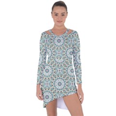 Mandala  Asymmetric Cut-out Shift Dress by zappwaits