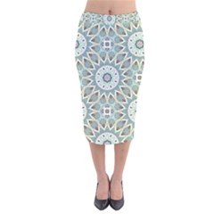 Mandala  Velvet Midi Pencil Skirt by zappwaits