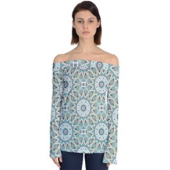 Mandala  Off Shoulder Long Sleeve Top by zappwaits