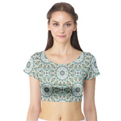 Mandala  Short Sleeve Crop Top