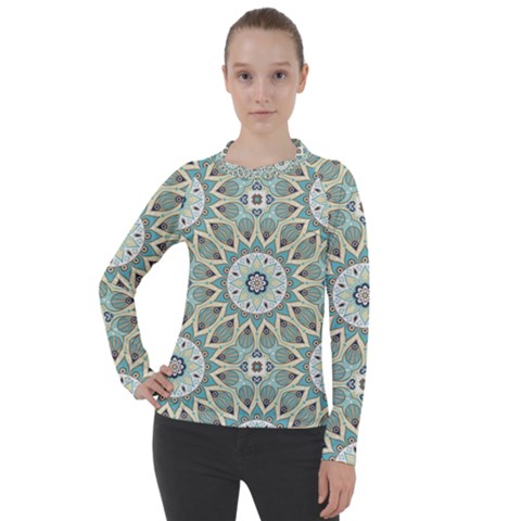 Mandala  Women s Pique Long Sleeve Tee by zappwaits