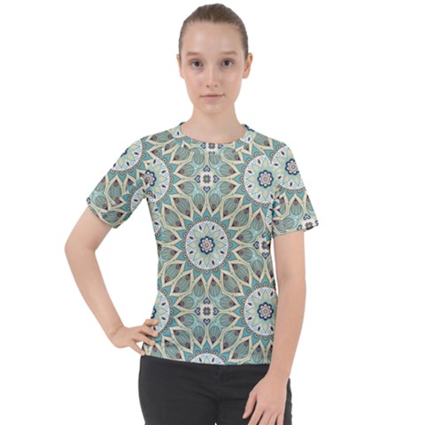 Mandala  Women s Sport Raglan Tee by zappwaits