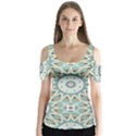 Mandala  Butterfly Sleeve Cutout Tee  View1