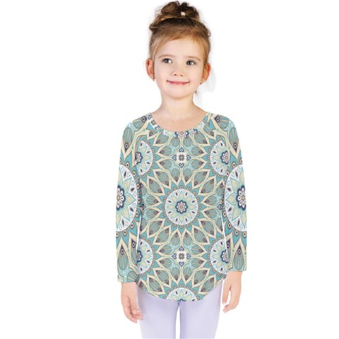 Mandala  Kids  Long Sleeve Tee by zappwaits