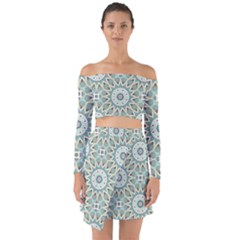 Mandala  Off Shoulder Top With Skirt Set by zappwaits