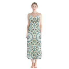 Mandala  Button Up Chiffon Maxi Dress by zappwaits