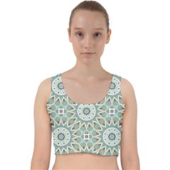 Mandala  Velvet Racer Back Crop Top by zappwaits