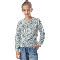 Mandala  Kids  Long Sleeve Tee With Frill 