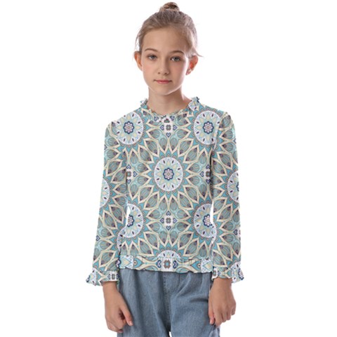 Mandala  Kids  Frill Detail Tee by zappwaits