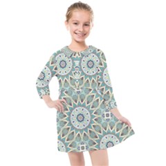 Mandala  Kids  Quarter Sleeve Shirt Dress by zappwaits