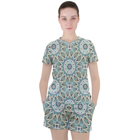 Mandala  Women s Tee And Shorts Set by zappwaits