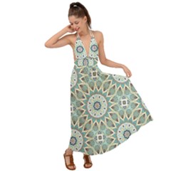 Mandala  Backless Maxi Beach Dress by zappwaits