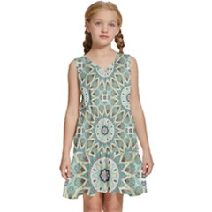 Mandala  Kids  Sleeveless Tiered Mini Dress by zappwaits