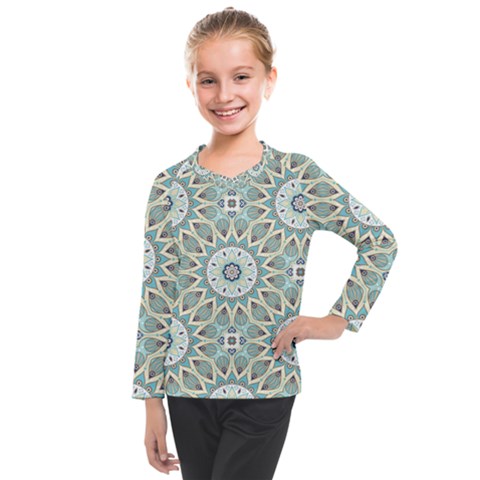 Mandala  Kids  Long Mesh Tee by zappwaits