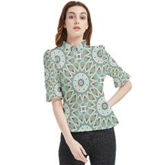 Mandala  Frill Neck Blouse