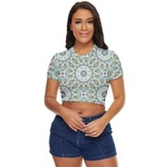 Mandala  Side Button Cropped Tee by zappwaits