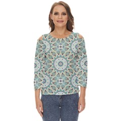 Mandala  Cut Out Wide Sleeve Top