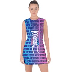 New Cyberia Response Force Lace Up Front Bodycon Dress by WetdryvacsLair