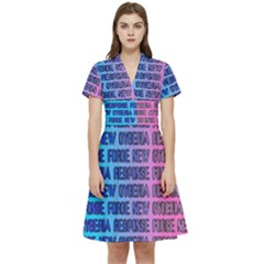 New Cyberia Response Force Short Sleeve Waist Detail Dress