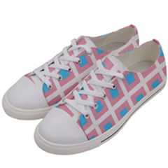 Trans Flag Squared Plaid Women s Low Top Canvas Sneakers by WetdryvacsLair