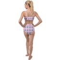 Trans Flag Squared Plaid Tied Up Two Piece Swimsuit View2