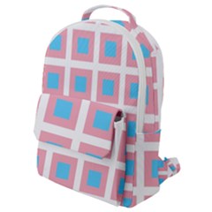 Trans Flag Squared Plaid Flap Pocket Backpack (small) by WetdryvacsLair