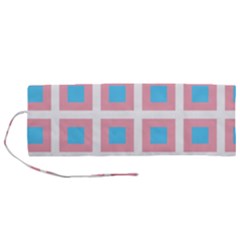 Trans Flag Squared Plaid Roll Up Canvas Pencil Holder (m) by WetdryvacsLair