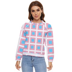 Trans Flag Squared Plaid Women s Long Sleeve Raglan Tee