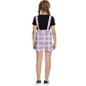 Trans Flag Squared Plaid Kids  Short Overalls View4