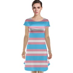 Trans Flag Stripes Cap Sleeve Nightdress