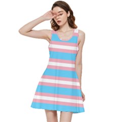 Trans Flag Stripes Inside Out Racerback Dress by WetdryvacsLair