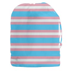 Trans Flag Stripes Drawstring Pouch (3xl) by WetdryvacsLair