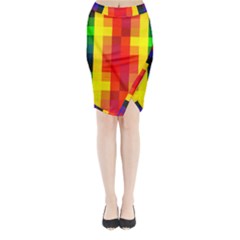 Pride Plaid Midi Wrap Pencil Skirt by WetdryvacsLair