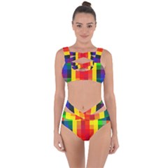 Pride Plaid Bandaged Up Bikini Set  by WetdryvacsLair