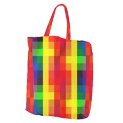 Pride Plaid Giant Grocery Tote by WetdryvacsLair