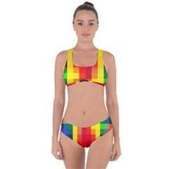 Pride Plaid Criss Cross Bikini Set by WetdryvacsLair