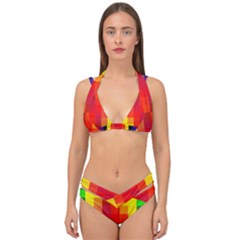 Pride Plaid Double Strap Halter Bikini Set by WetdryvacsLair