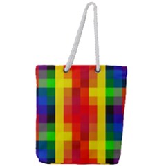 Pride Plaid Full Print Rope Handle Tote (large) by WetdryvacsLair