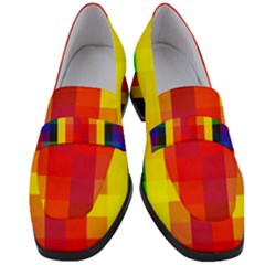 Pride Plaid Women s Chunky Heel Loafers by WetdryvacsLair