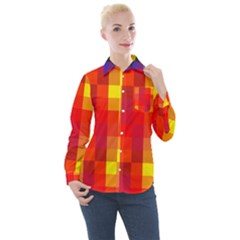 Pride Plaid Women s Long Sleeve Pocket Shirt