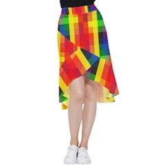 Pride Plaid Frill Hi Low Chiffon Skirt by WetdryvacsLair