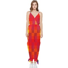 Pride Plaid Sleeveless Tie Ankle Chiffon Jumpsuit by WetdryvacsLair